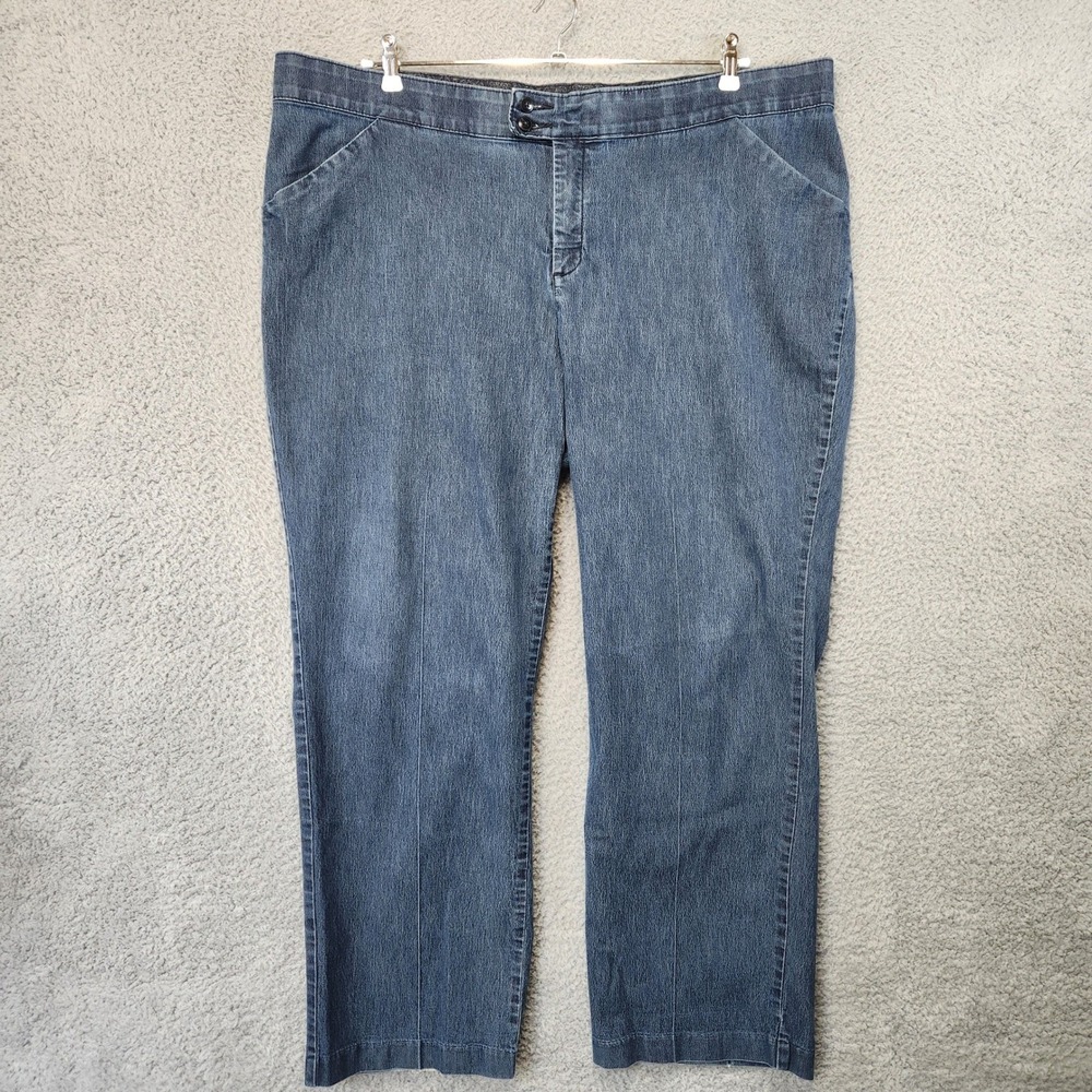 Lee Jeans Womens 24W (Fits 45x30) Medium Wash‎ No Gap Waistband High Rise Casual
